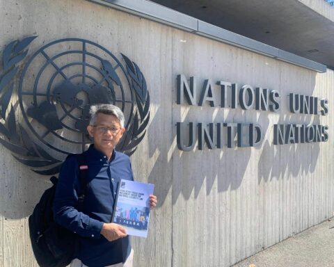 Mung Siu Tat meet UN human rights expert during the UN Human Rights Committee reviewing Hong Kong human rights situation.